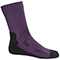Merino Kid Socks är lila/mörkgrå kraftiga strumpor i värmande i 100% mulesigfri merinoull med frottestickad sula. Perfekt för aktiviteter ute i kylan. Ullens unika egenskaper gör att den värmer även när den blir fuktig. Bilden visas från sidan.