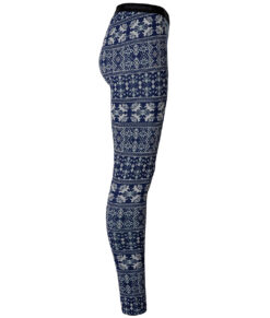 Bagheera MarinblåTurkos Merino Dalecarlian Pants II W är i 100% merinoull. Bilden visas från sidan.
