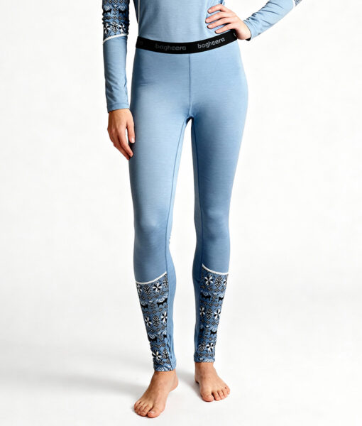 Bagheera 100% Merino Dalecarlian Light Pants Dam. Bilden visar underställsbyxorna framifrån.